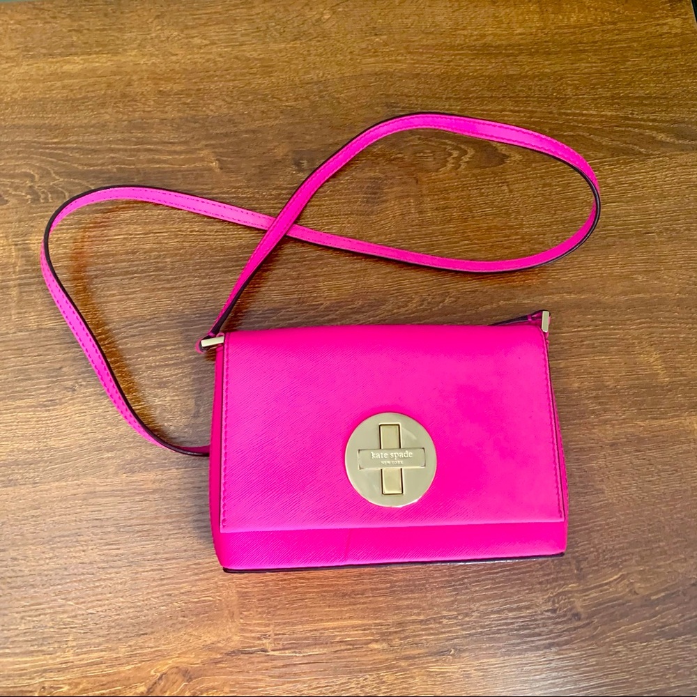 Hot pink Kate Spade crossbody purse